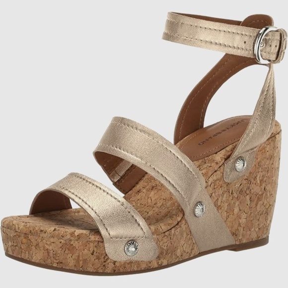 Lucky Brand Women's LK Valintina Wedge Sandal, Color Stardust, Size 11 M, NIB - Picture 1 of 5